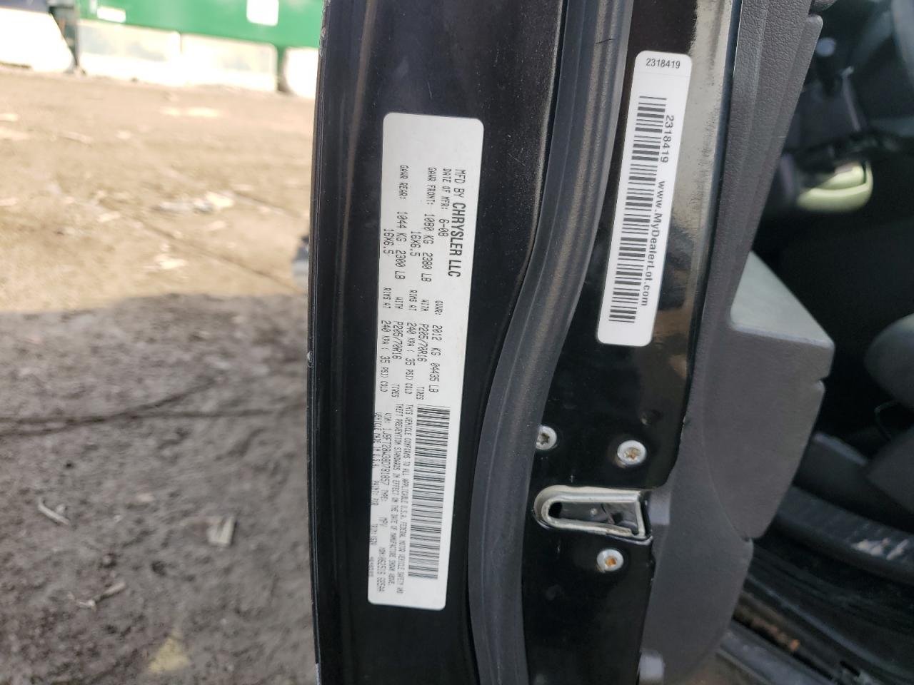 2008 Jeep Liberty (Patriot) VIN 1J8FT28W38D781857 Copart auction photo, front end damage thumbnail 13