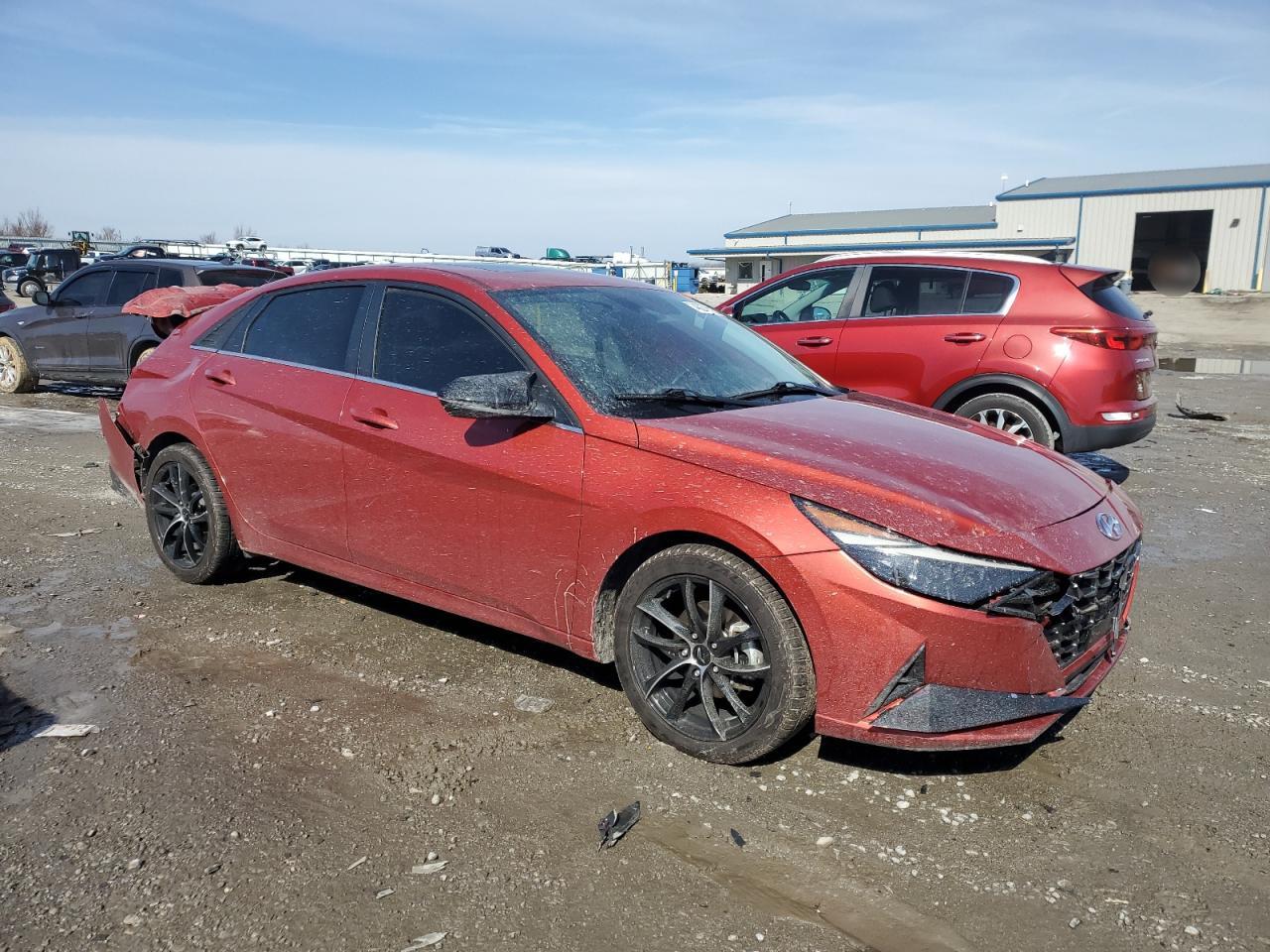 2021 Hyundai Elantra VIN KMHLP4AG1MU198237 Copart auction photo, rear end / front end damage thumbnail 4