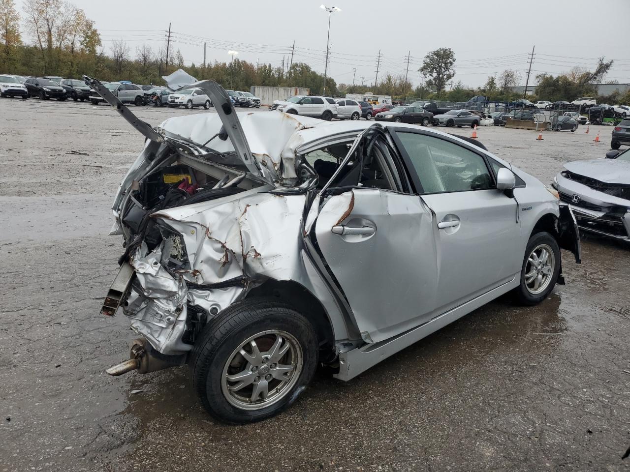 2010 Toyota Prius VIN JTDKN3DU6A0093102 Copart auction photo, all over damage thumbnail 3
