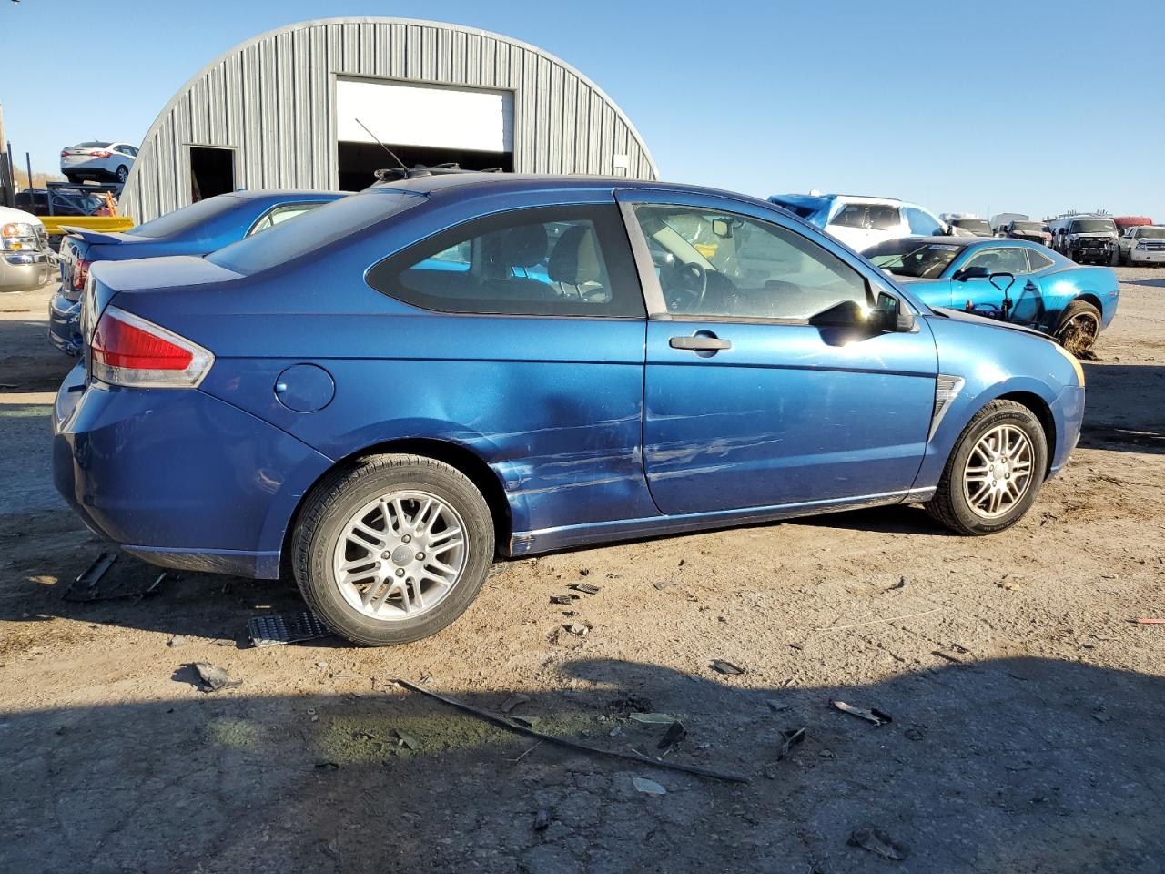 2008 Ford Focus VIN 1FAHP33N18W256136 Copart auction photo, side damage thumbnail 3