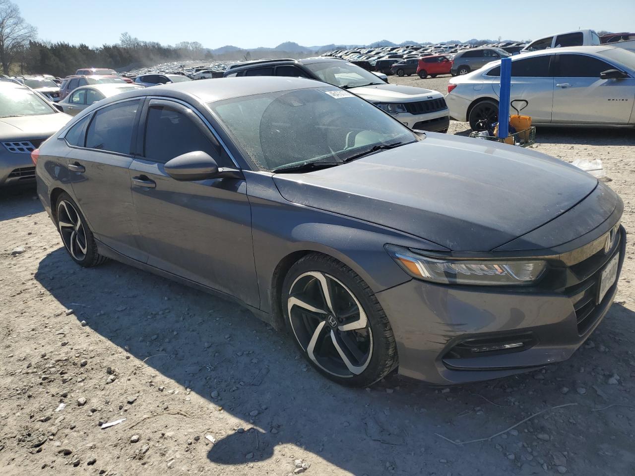 2019 Honda Accord VIN 1HGCV1E34KA081106 Copart auction photo, front end / side damage thumbnail 4