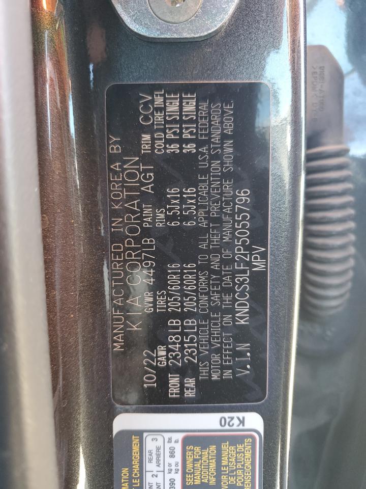 2023 KIA Niro VIN KNDCS3LF2P5055796 Copart auction photo, rear end damage thumbnail 12