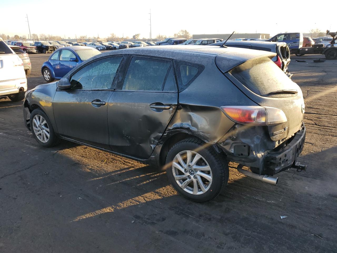 2013 Mazda 3 VIN JM1BL1L75D1757054 Copart auction photo, side / rear end damage thumbnail 2