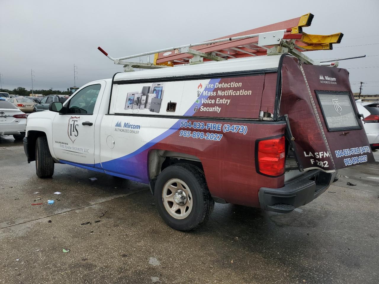 2014 Chevrolet Silverado VIN 1GCNCPEH8EZ262355 Copart auction photo, rear end damage thumbnail 2
