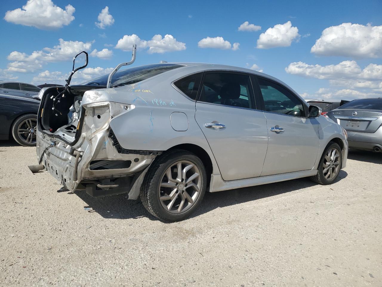 2015 Nissan Sentra VIN 3N1AB7AP7FY233698 Copart auction photo, rear end damage thumbnail 3