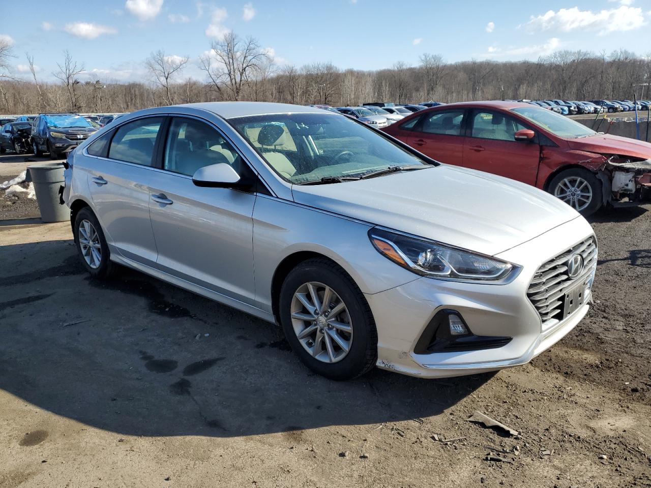 2019 Hyundai Sonata VIN 5NPE24AF1KH757411 Copart auction photo, rear end / front end damage thumbnail 4