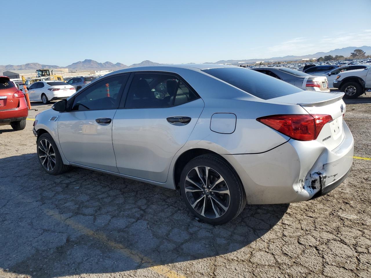 2018 Toyota Corolla VIN 5YFBURHEXJP801432 Copart auction photo, front end / rear end damage thumbnail 2