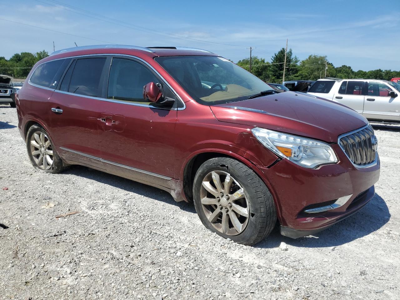 2015 Buick Enclave VIN 5GAKRCKD2FJ265894 Copart auction photo, front end / side damage thumbnail 4