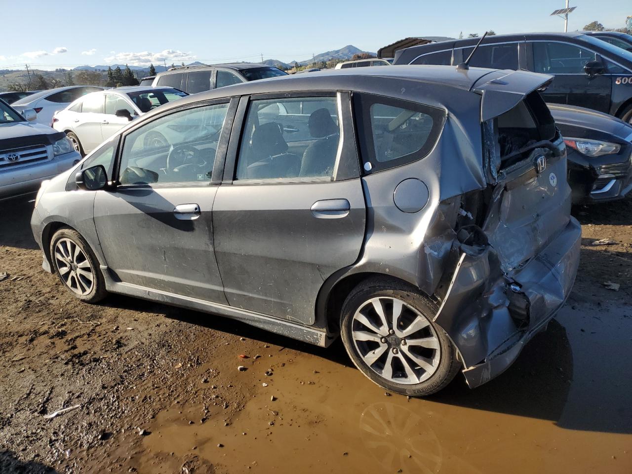 2013 Honda Fit VIN JHMGE8G56DC041199 Copart auction photo, rear end damage thumbnail 2