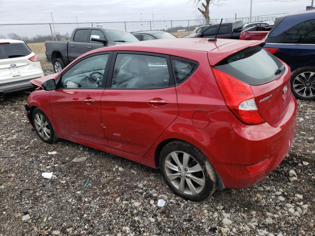2014 Hyundai Accent VIN KMHCU5AE4EU153680 Copart auction photo, front end / minor dent/scratches damage thumbnail 2