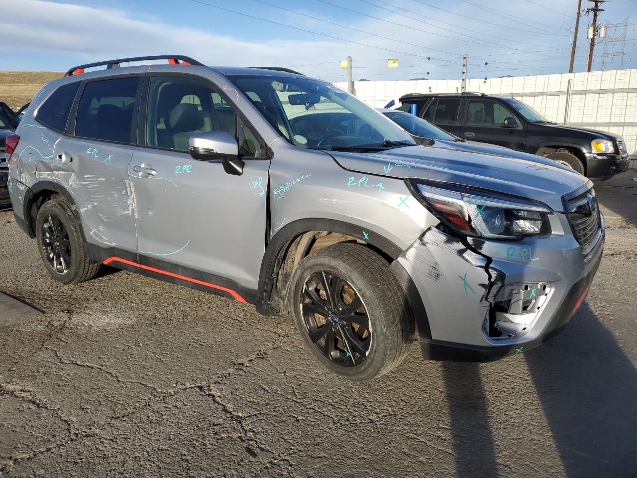 2021 Subaru Forester VIN JF2SKARC5MH529684 Copart auction photo, all over damage thumbnail 4