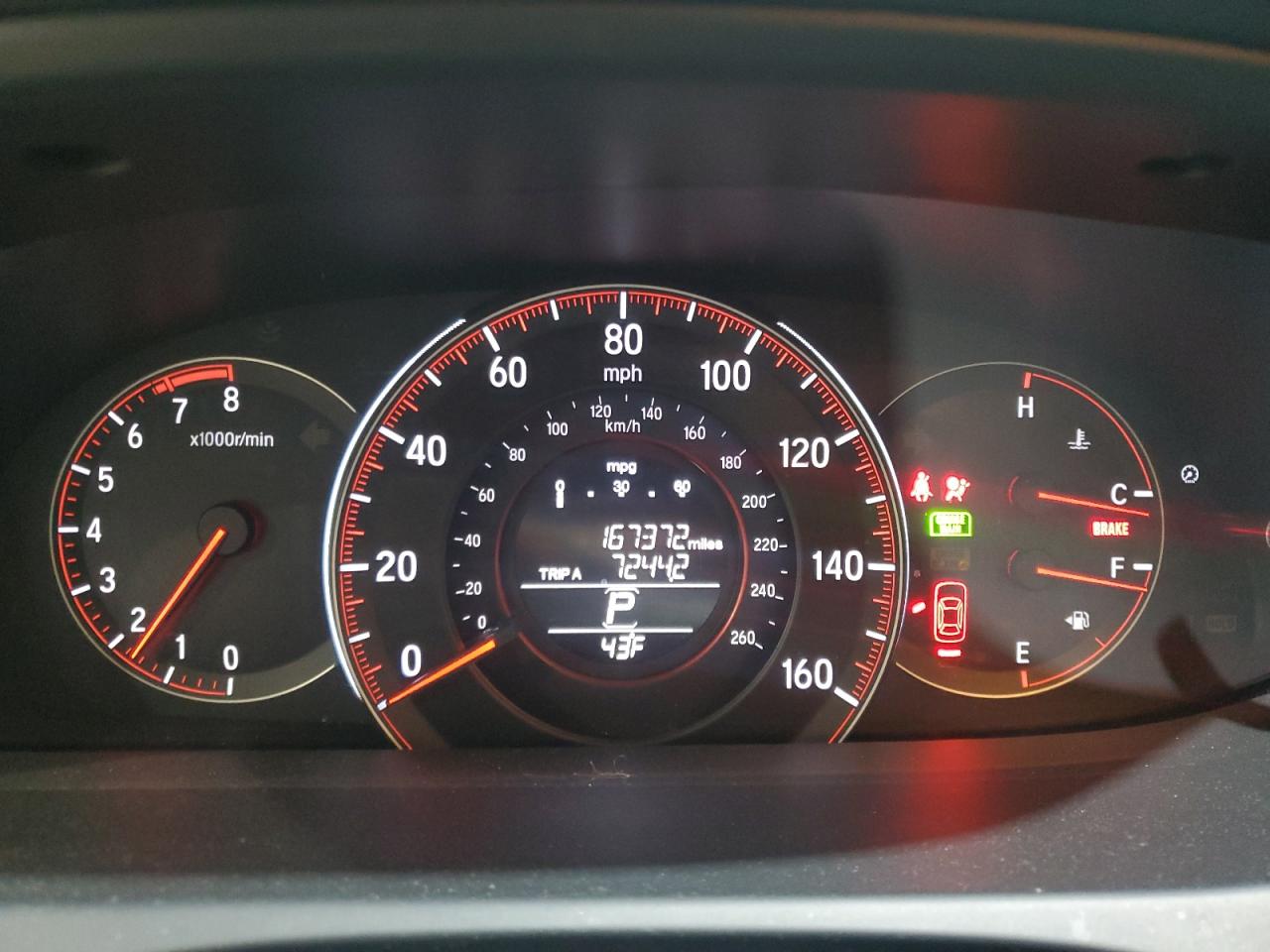 2016 Honda Accord VIN 1HGCR2F55GA163489 Copart auction photo, front end / minor dent/scratches damage thumbnail 9
