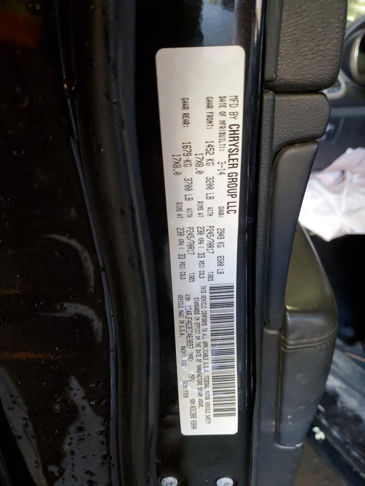 2014 Jeep Grand Cherokee VIN 1C4RJFAG3EC469897 Copart auction photo, front end / side damage thumbnail 14