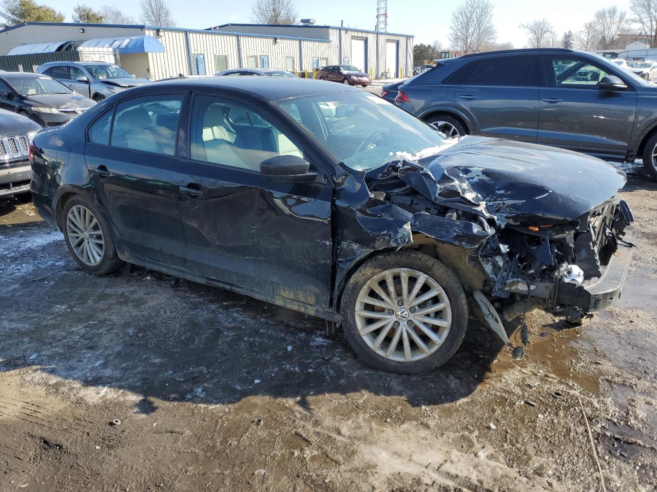 2015 Volkswagen Jetta VIN 3VWD17AJ0FM204301 Copart auction photo, front end / side damage thumbnail 4