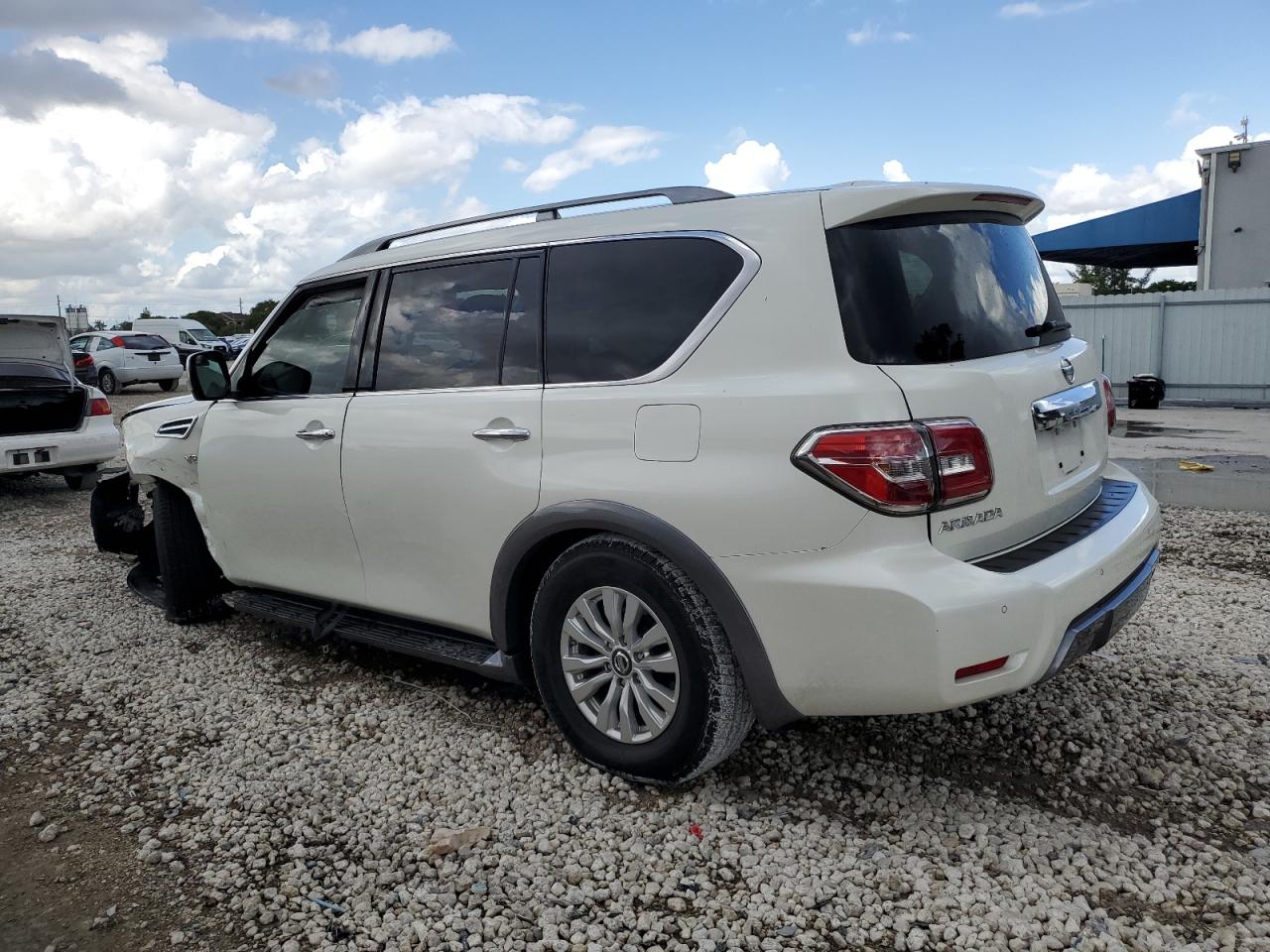 2020 Nissan Armada VIN JN8AY2ND2LX017435 Copart auction photo, front end / minor dent/scratches damage thumbnail 2