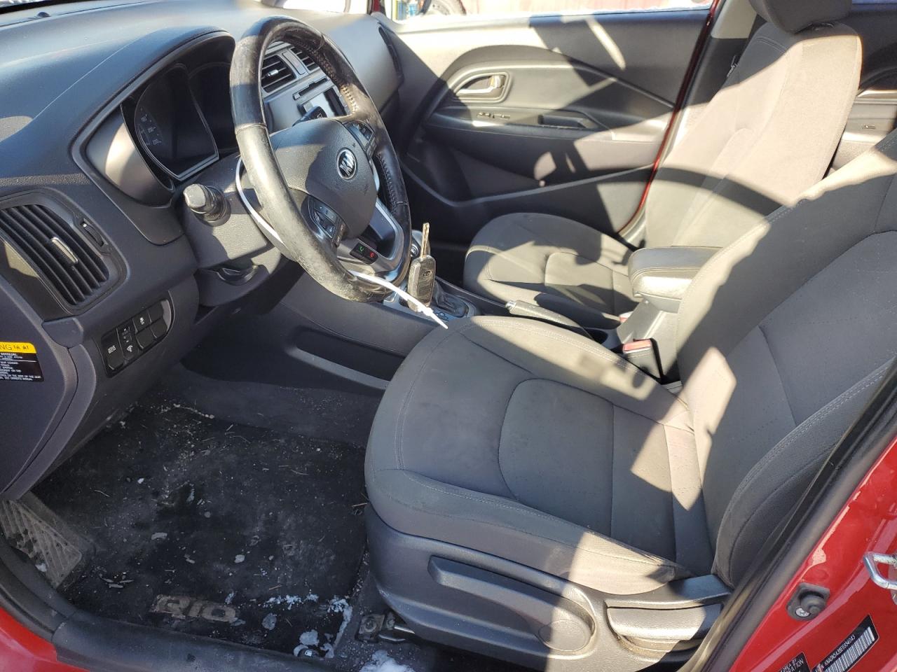 2014 KIA Rio VIN KNADN5A38E6934045 Copart auction photo, rear end / front end damage thumbnail 7