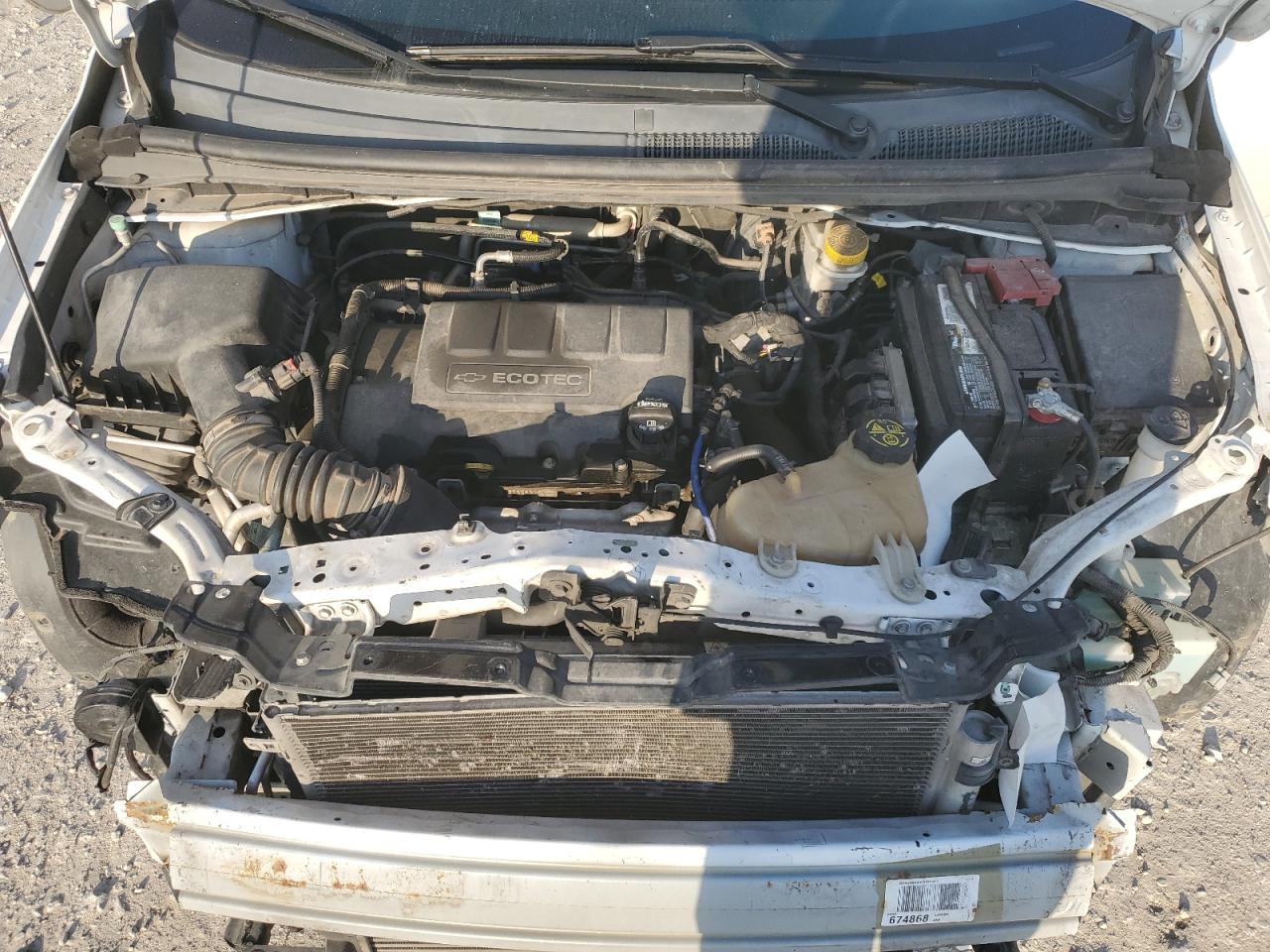 2017 Chevrolet Sonic VIN 1G1JF5SB8H4128465 Copart auction photo, front end / side damage thumbnail 11