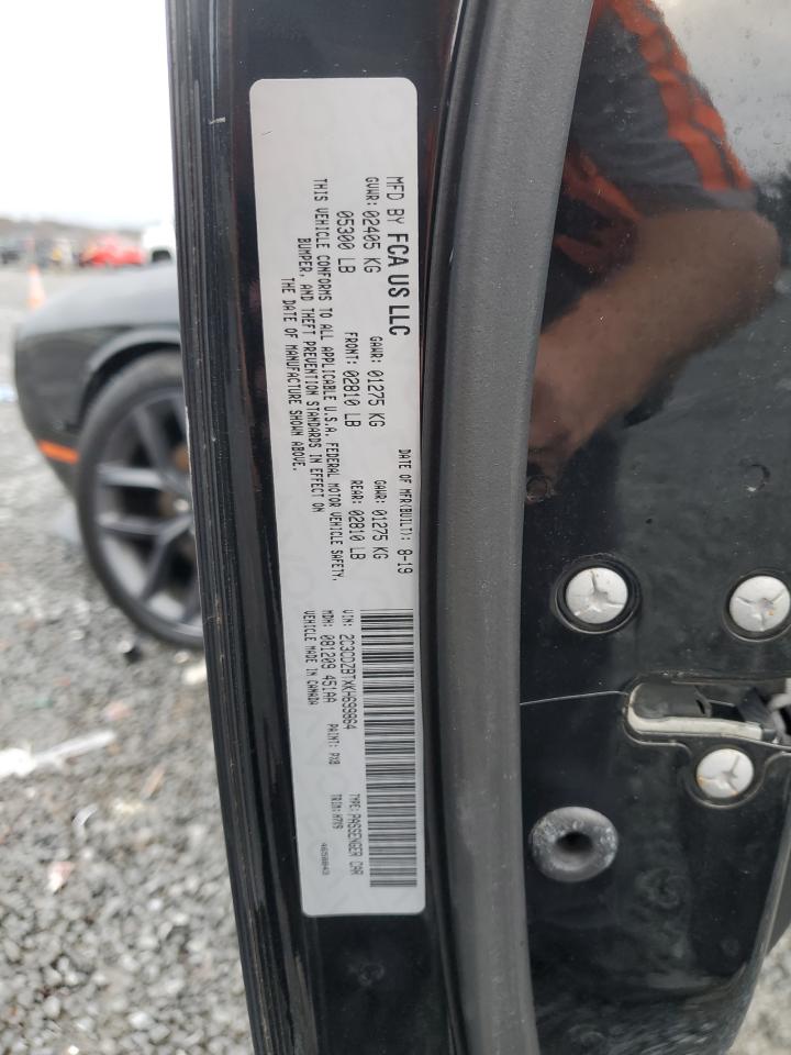 2019 Dodge Challenger VIN 2C3CDZBTXKH699864 Copart auction photo, front end damage thumbnail 14