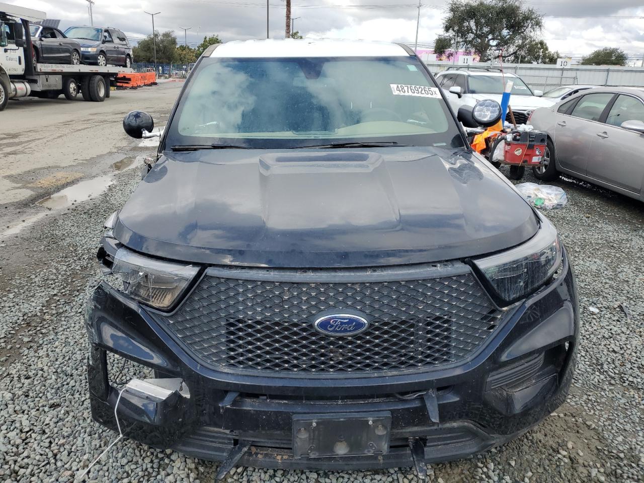 2021 Ford Explorer VIN 1FM5K8AW7MNA04682 Copart auction photo, front end / side damage thumbnail 5