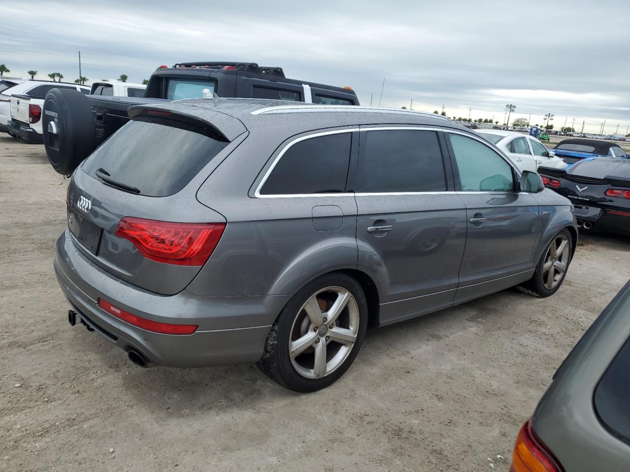 2013 Audi Q7 VIN WA1DGAFEXDD014017 Copart auction photo, water/flood damage thumbnail 3