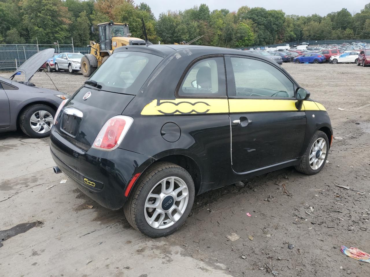2015 Fiat 500 VIN 3C3CFFAR3FT607733 Copart auction photo, front end damage thumbnail 3