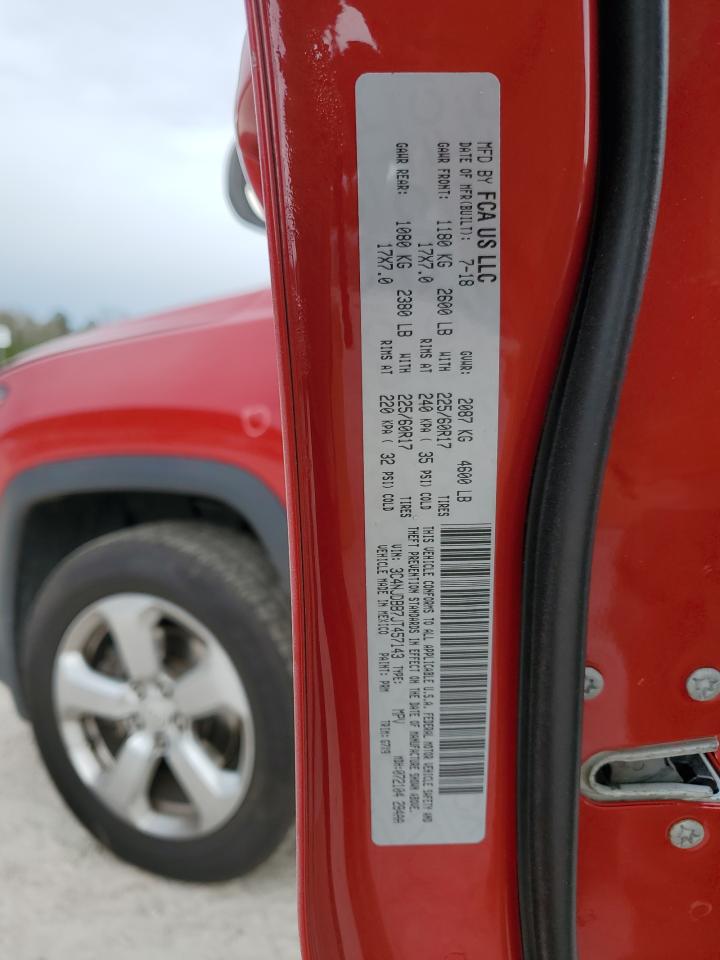 2018 Jeep Compass VIN 3C4NJDBB7JT457143 Copart auction photo, rear end damage thumbnail 14