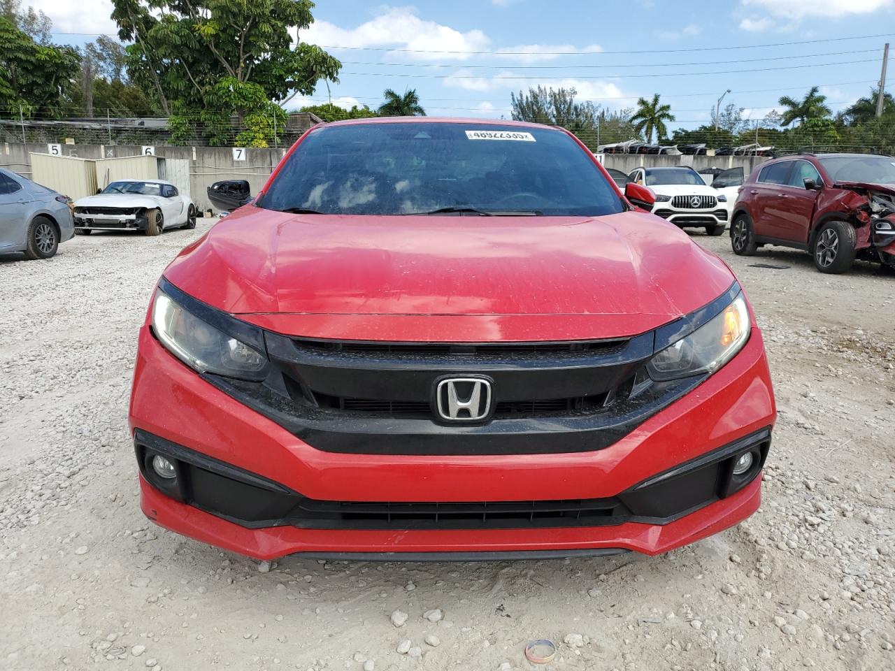 2020 Honda Civic VIN 2HGFC4B86LH304656 Copart auction photo, side damage thumbnail 5