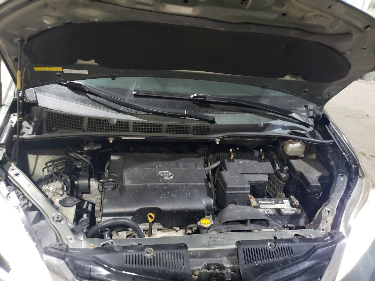 2011 Toyota Sienna VIN 5TDJK3DC2BS002725 Copart auction photo, front end damage thumbnail 12