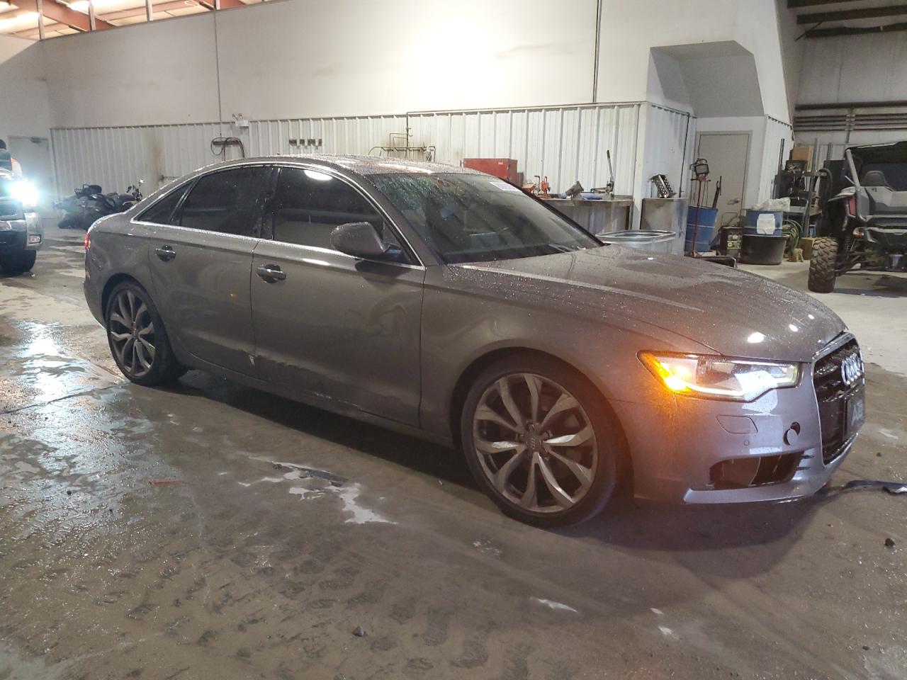 2014 Audi A6 VIN WAUGFAFC2EN066903 Copart auction photo, front end / side damage thumbnail 4