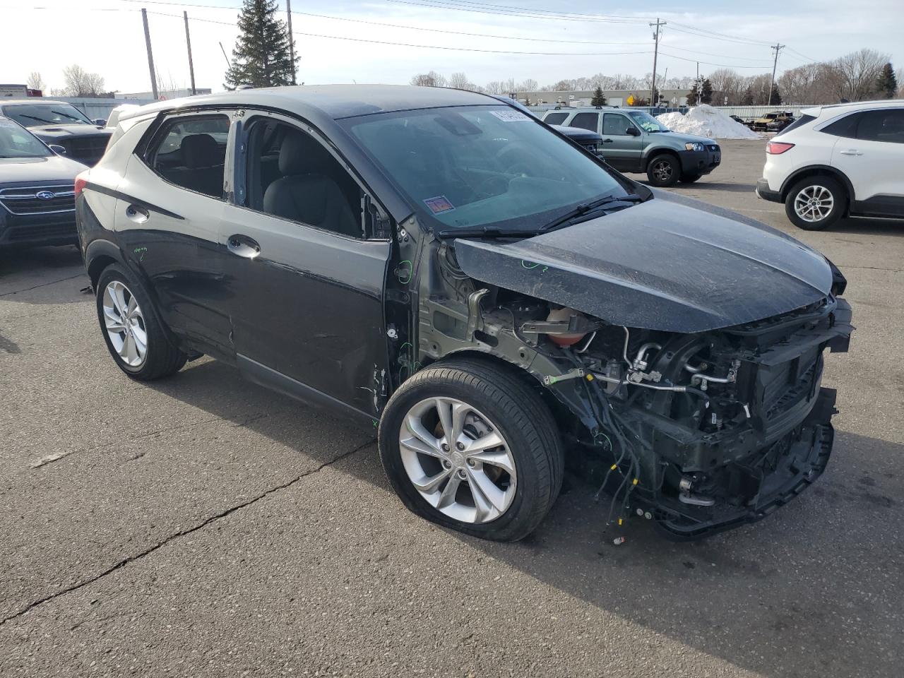 2021 Buick Encore VIN KL4MMCSL9MB139918 Copart auction photo, front end / undercarriage damage thumbnail 4