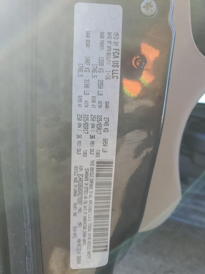 2016 Dodge Caravan VIN 2C4RDGBG0GR279397 Copart auction photo, front end damage thumbnail 13