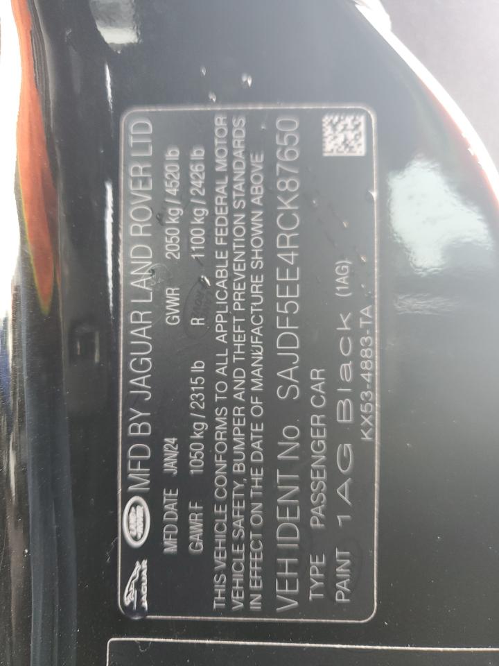 2024 Jaguar F-Type VIN SAJDF5EE4RCK87650 Copart auction photo, front end damage thumbnail 13
