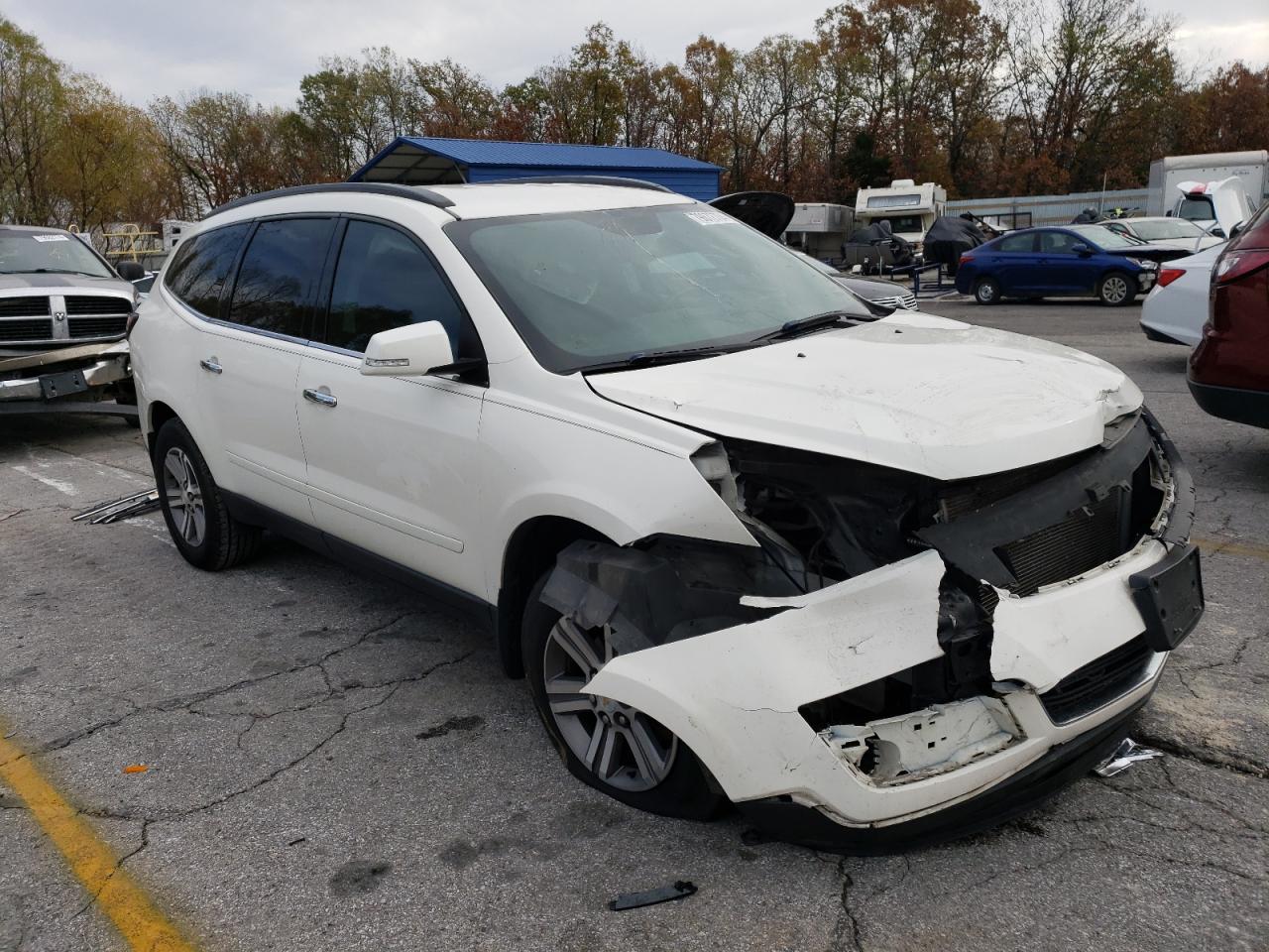 2015 Chevrolet Traverse VIN 1GNKRHKD3FJ177102 Copart auction photo, front end damage thumbnail 4