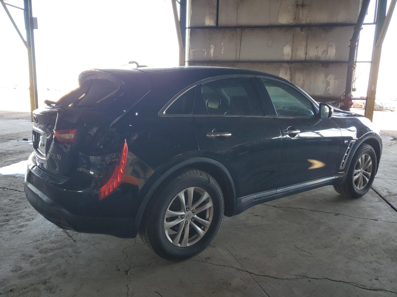 2016 Infiniti QX70 VIN JN8CS1MU4GM670250 Copart auction photo, rear end / front end damage thumbnail 3