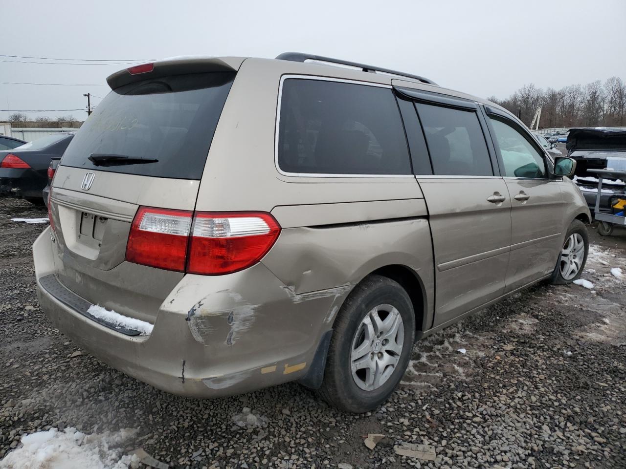 2007 Honda Odyssey VIN 5FNRL38747B119120 Copart auction photo, front end / rear end damage thumbnail 3