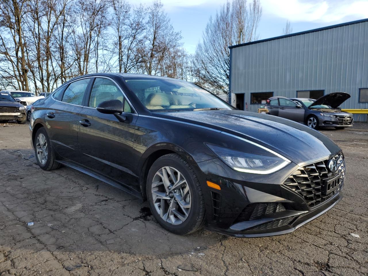 2020 Hyundai Sonata VIN 5NPEL4JA3LH054024 Copart auction photo, undercarriage / front end damage thumbnail 4