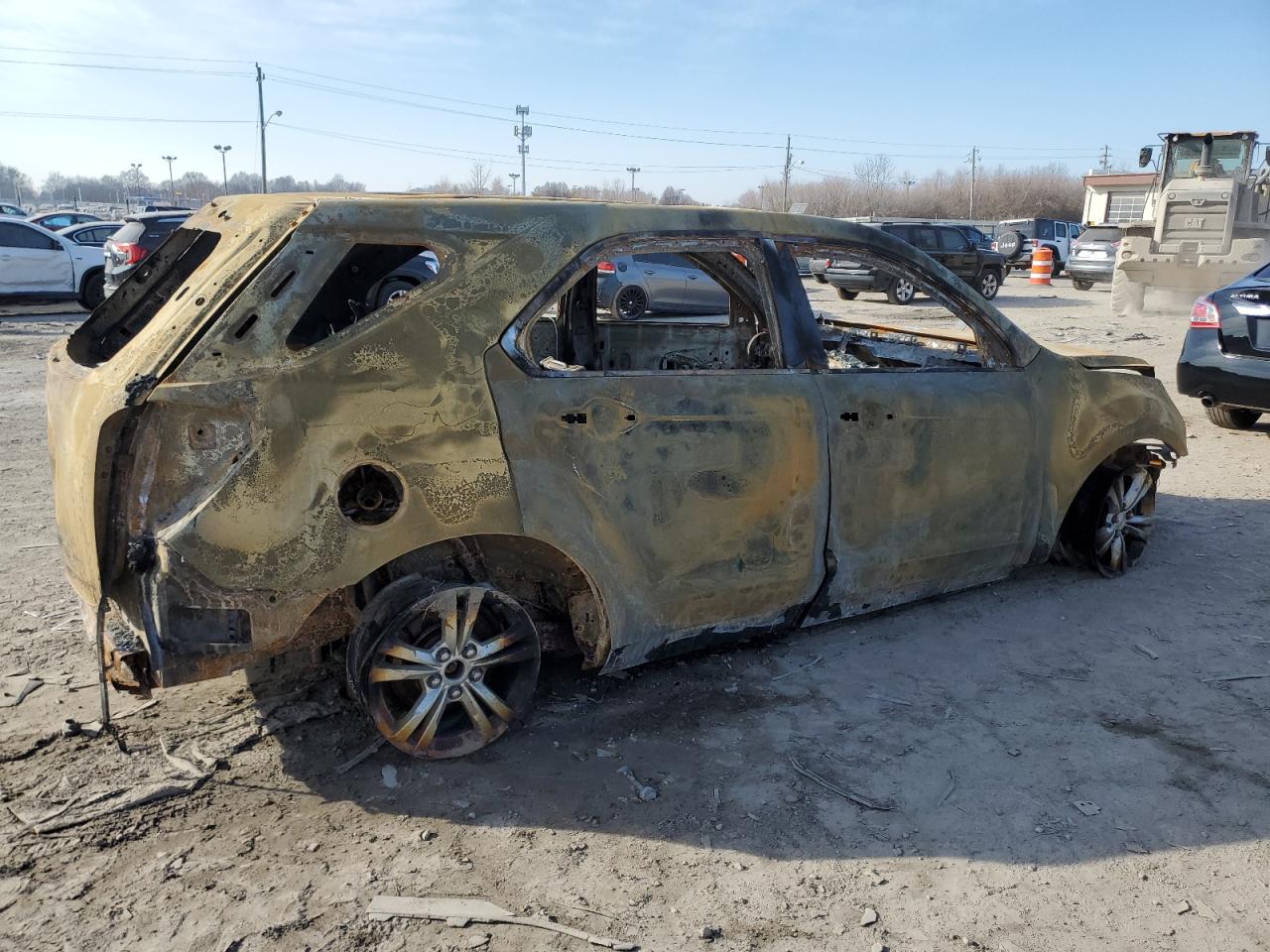 2014 Chevrolet Equinox VIN 2GNFLFEK1E6352573 Copart auction photo, burn damage thumbnail 3