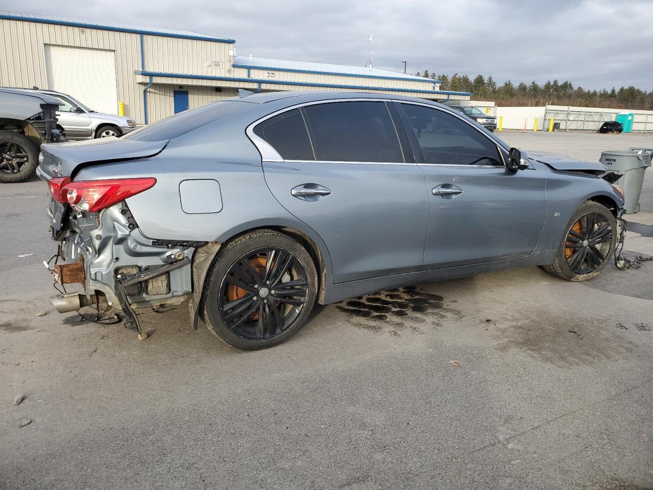 2014 Infiniti Q50 VIN JN1BV7AR5EM682280 Copart auction photo, all over damage thumbnail 3