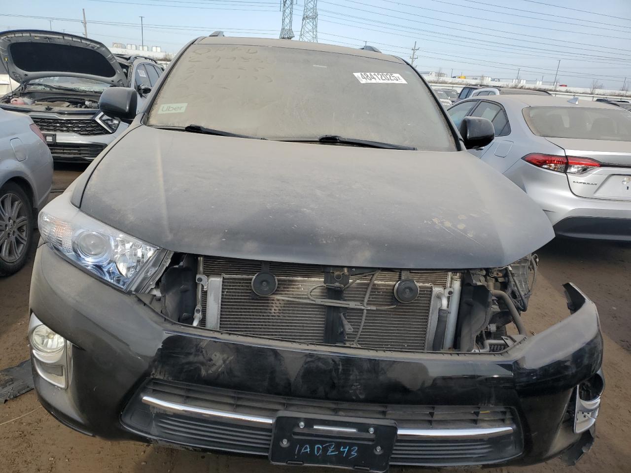 2013 Toyota Highlander VIN JTEDC3EH3D2013193 Copart auction photo, all over / mechanical damage thumbnail 5