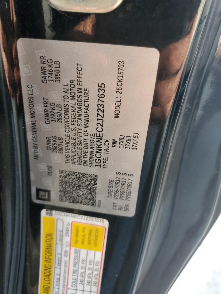 2018 Chevrolet Silverado VIN 1GCNKNEC2JZ237635 Copart auction photo, front end damage thumbnail 12