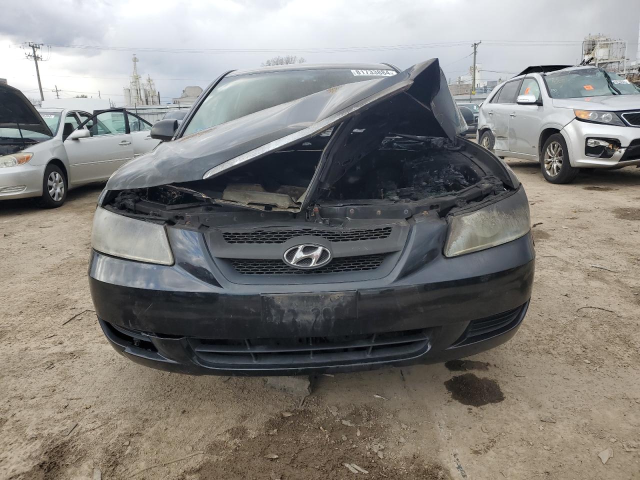 2007 Hyundai Sonata VIN 5NPET46CX7H296745 Copart auction photo, burn - engine / front end damage thumbnail 5