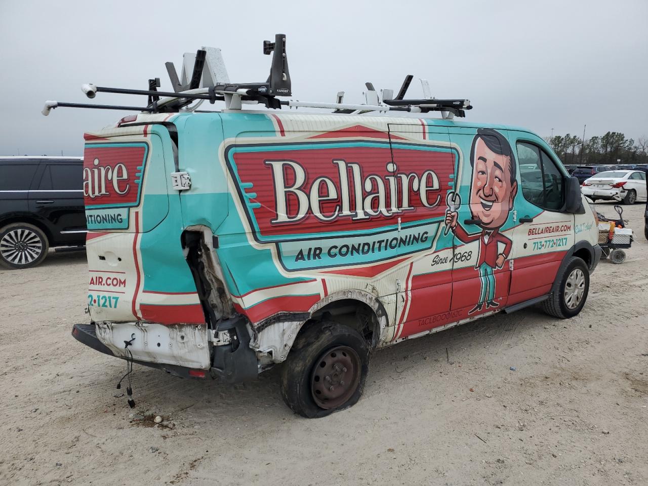 2018 Ford Transit VIN 1FTYR1ZM9JKA46775 Copart auction photo, all over / minor dent/scratches damage thumbnail 3