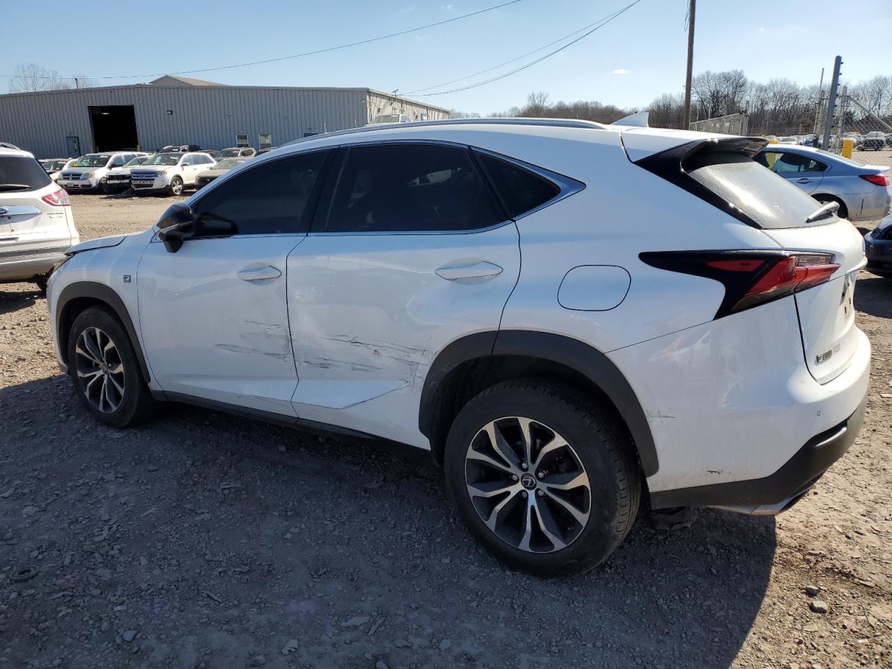 2017 Lexus NX VIN JTJBARBZ9H2128112 Copart auction photo, front end / side damage thumbnail 2