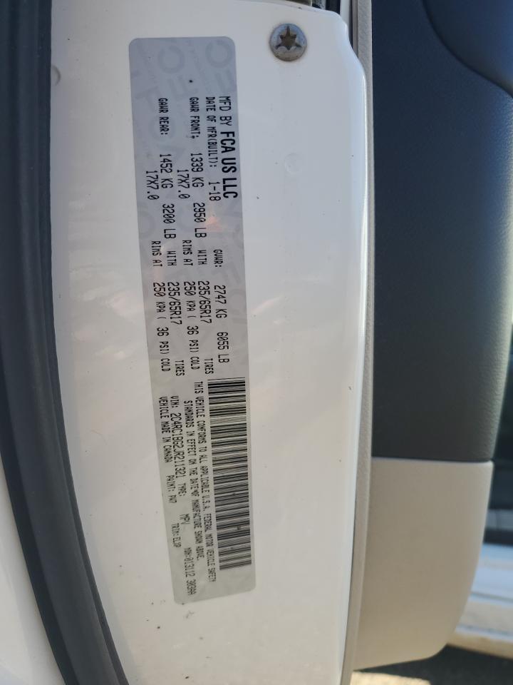 2018 Chrysler Pacifica VIN 2C4RC1BG2JR211321 Copart auction photo, minor dent/scratches damage thumbnail 13