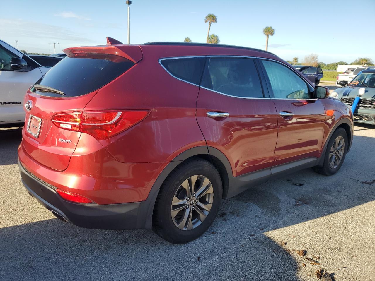 2015 Hyundai Santa Fe VIN 5XYZU3LB1FG238646 Copart auction photo, water/flood damage thumbnail 3
