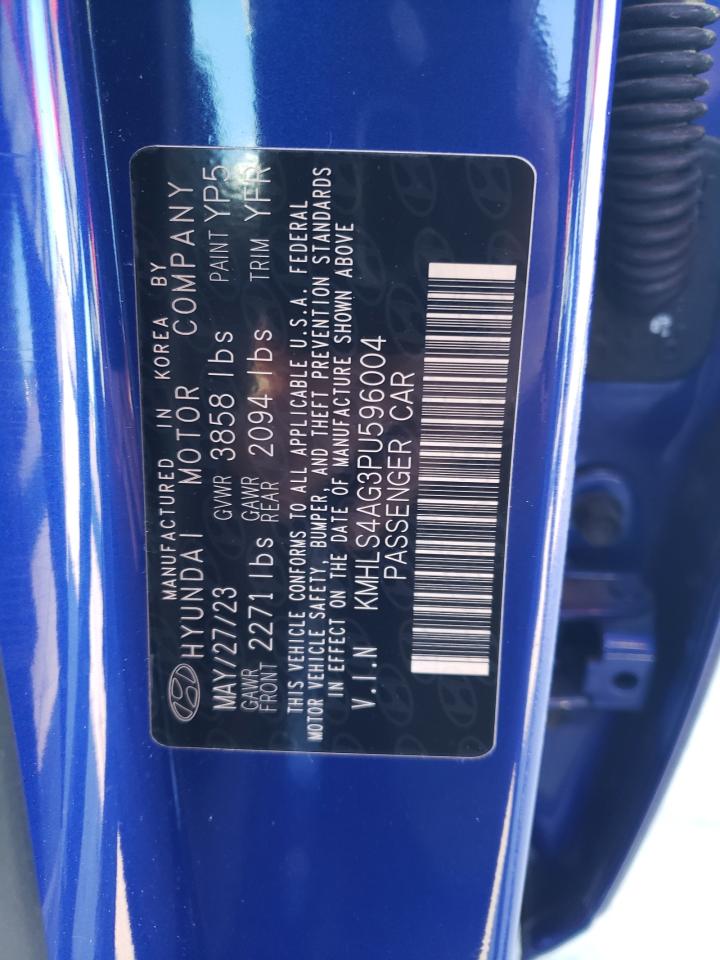 2023 Hyundai Elantra VIN KMHLS4AG3PU596004 Copart auction photo, hail damage thumbnail 12