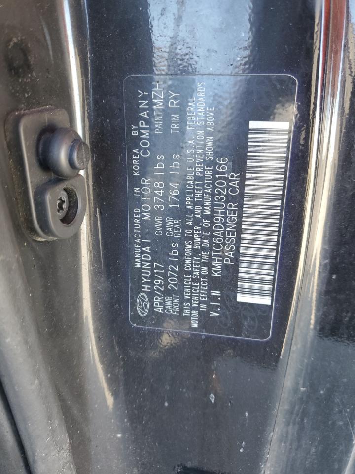 2017 Hyundai Veloster VIN KMHTC6AD9HU320166 Copart auction photo, burn damage thumbnail 12