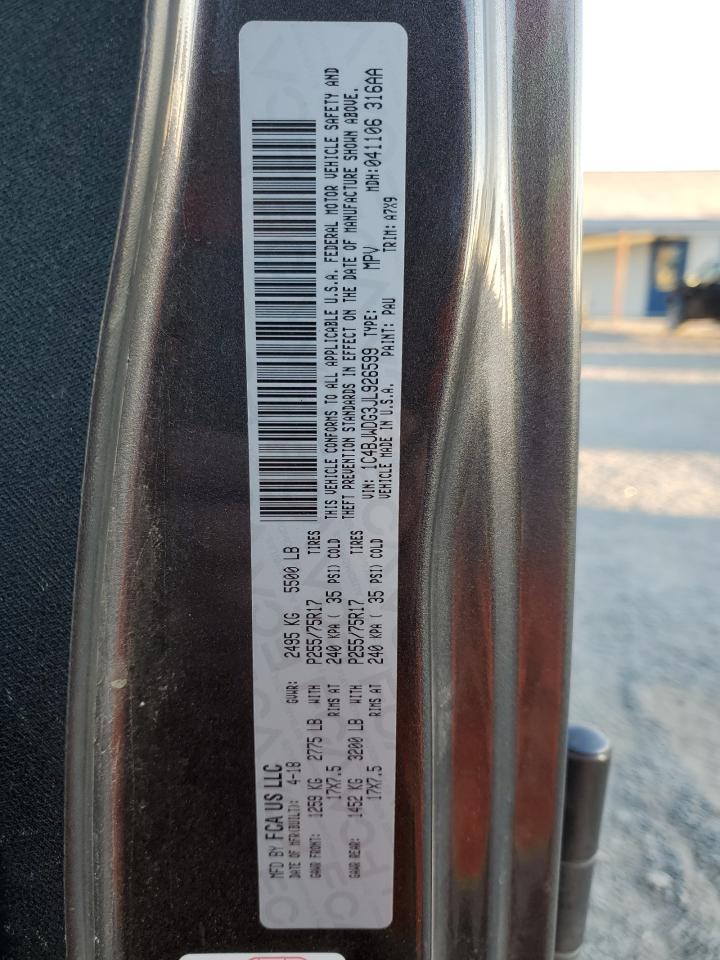 2018 Jeep Wrangler VIN 1C4BJWDG3JL926599 Copart auction photo, all over / top/roof damage thumbnail 16