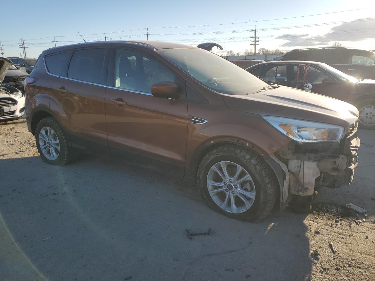 2017 Ford Escape VIN 1FMCU9GD5HUA84539 Copart auction photo, front end / undercarriage damage thumbnail 4