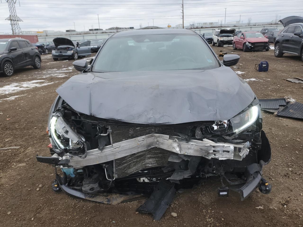 2019 Honda Civic VIN 2HGFC2F89KH584621 Copart auction photo, front end / rear end damage thumbnail 5